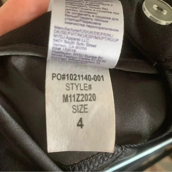 Not Your Daughter Jeans Ponte Knit Slim Trouser Pants Size 4 Black Straight Leg - Picture 12 of 14